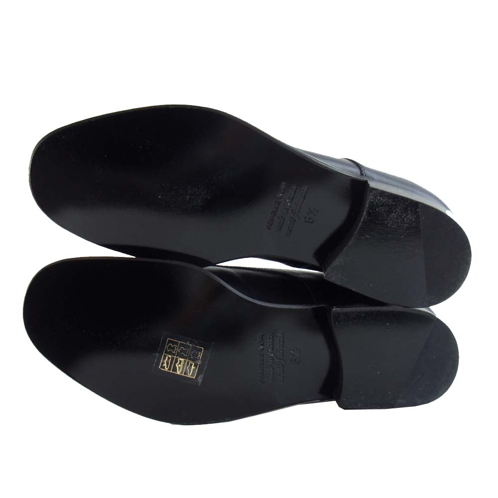 アナトミカ プレーントゥ レザー ドレスシューズ ブラック系 6.5【美品】【中古】