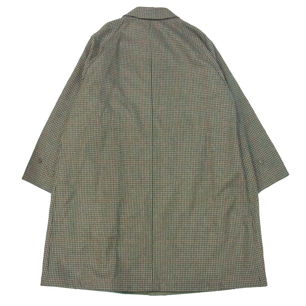 アナトミカ 20AW 530-552-02 SINGLE RAGLAN リバーシブル チェック シングルラグランコート カーキ系 52【新古品】【未使用】【中古】