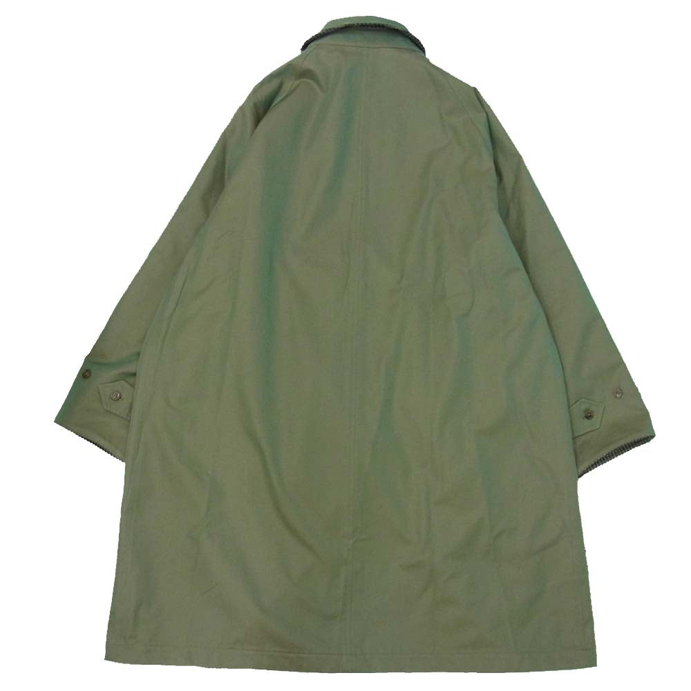 アナトミカ 20AW 530-552-02 SINGLE RAGLAN リバーシブル チェック シングルラグランコート カーキ系 52【新古品】【未使用】【中古】