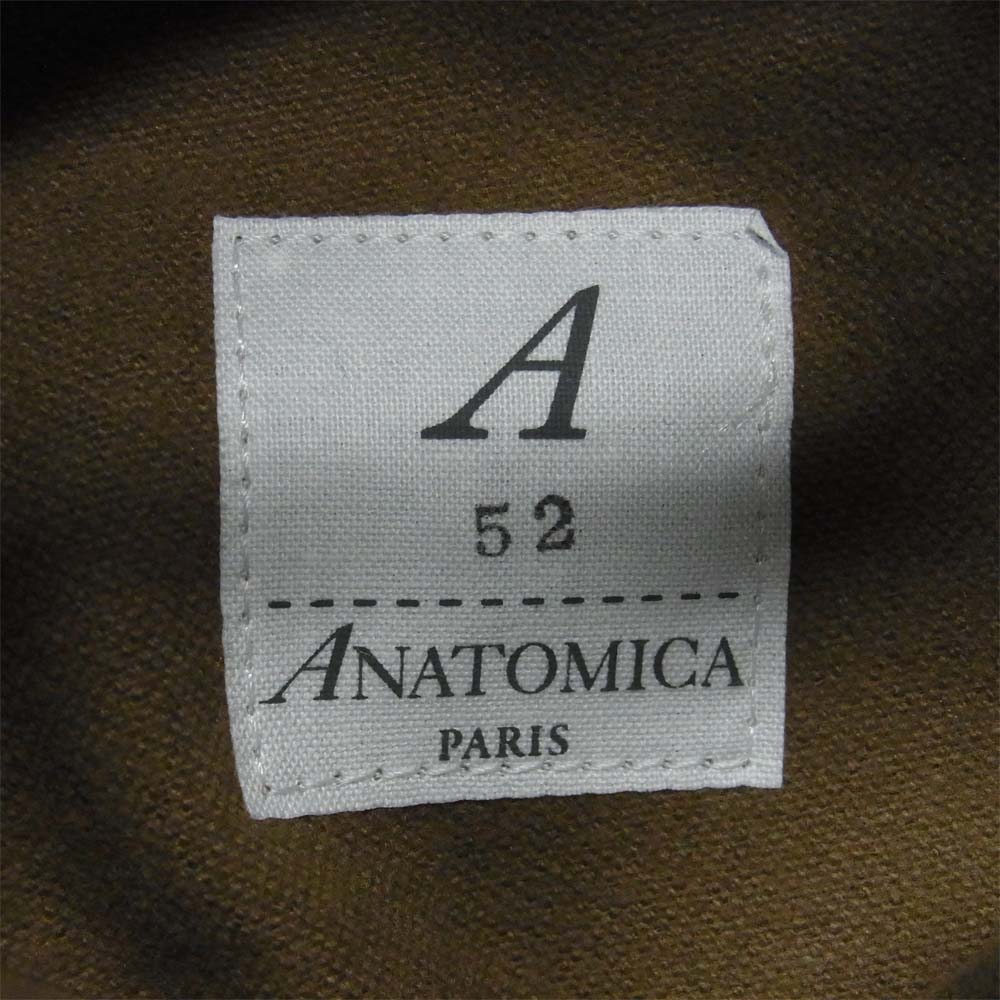 アナトミカ 20AW 530-552-02 SINGLE RAGLAN リバーシブル チェック シングルラグランコート カーキ系 52【新古品】【未使用】【中古】