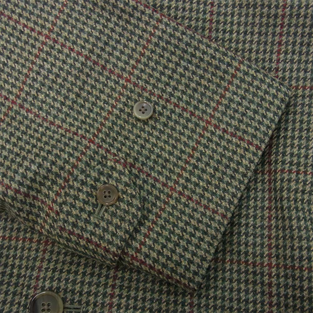 アナトミカ 20AW 530-552-02 SINGLE RAGLAN リバーシブル チェック シングルラグランコート カーキ系 52【新古品】【未使用】【中古】