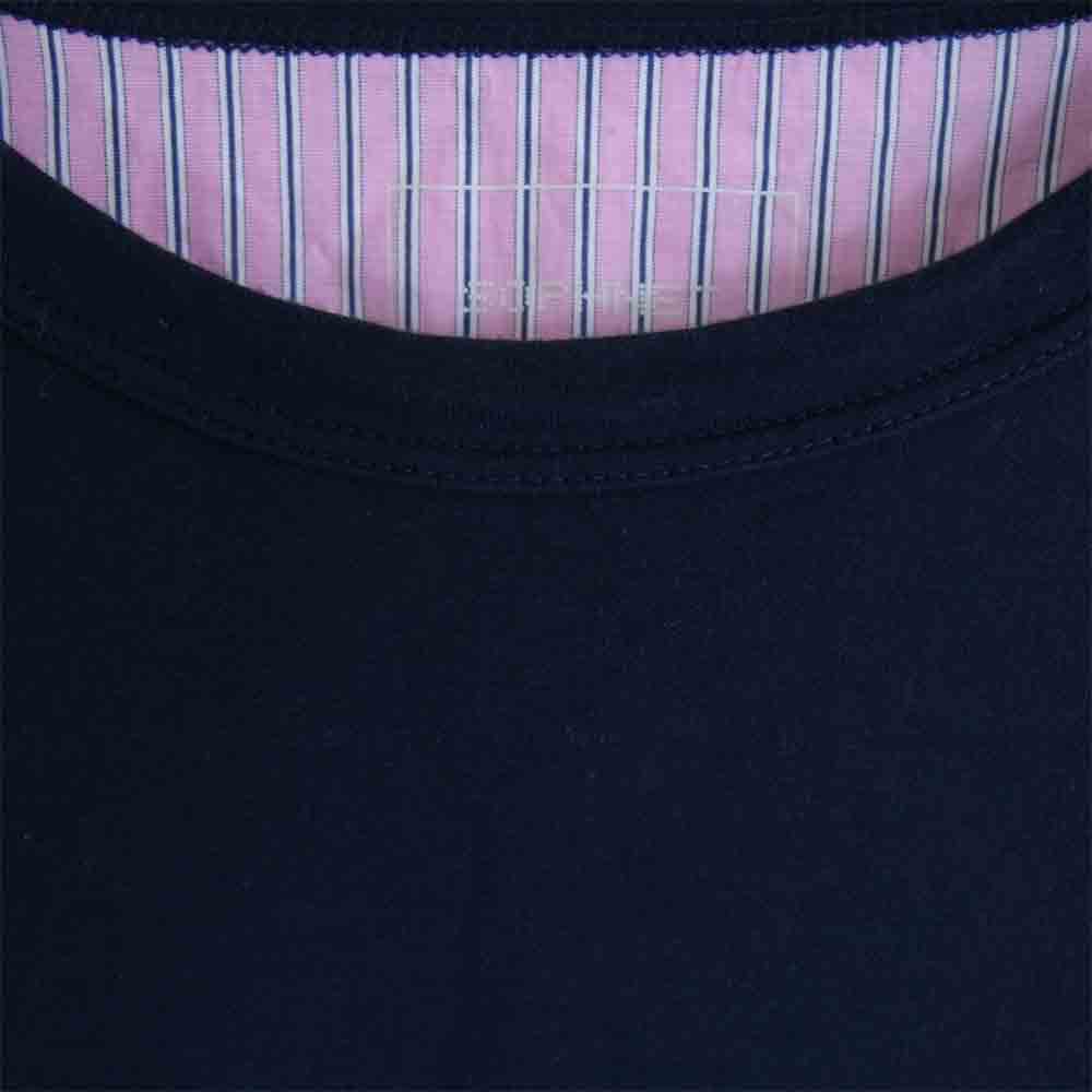 SOPHNET. ソフネット 切替 ストライプ ネイビー×ピンク L【中古】