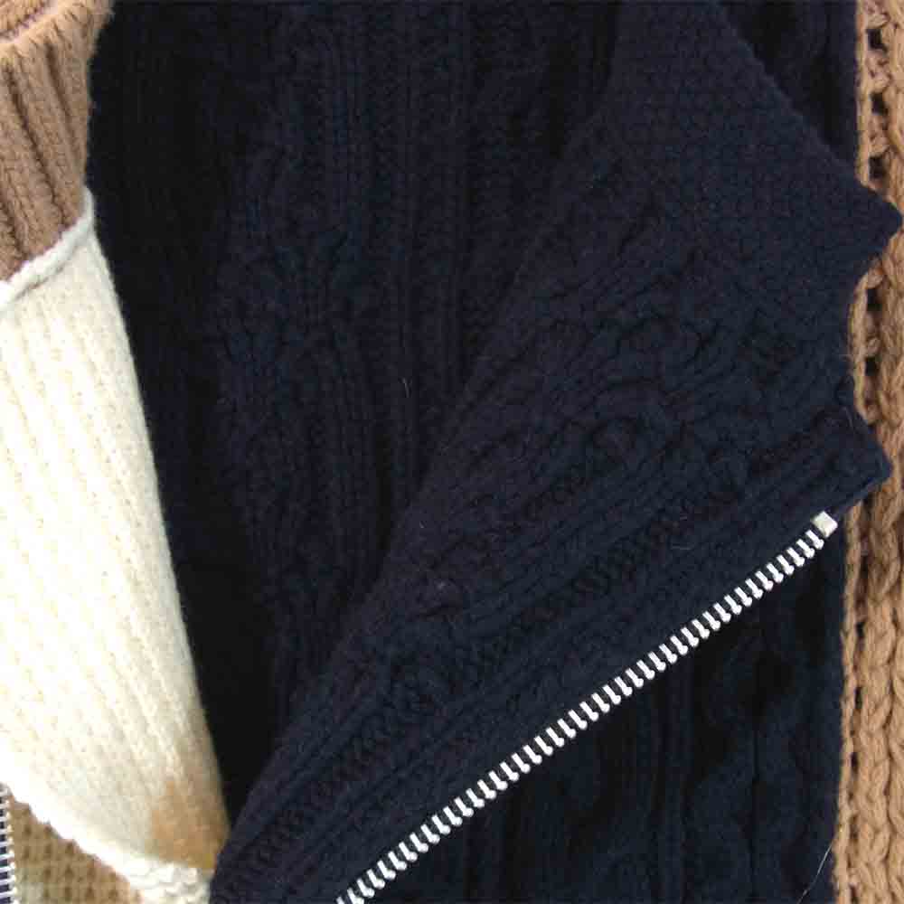 Sacai サカイ 18aw アシンメトリー ニット ライダース マルチカラー系 2【中古】