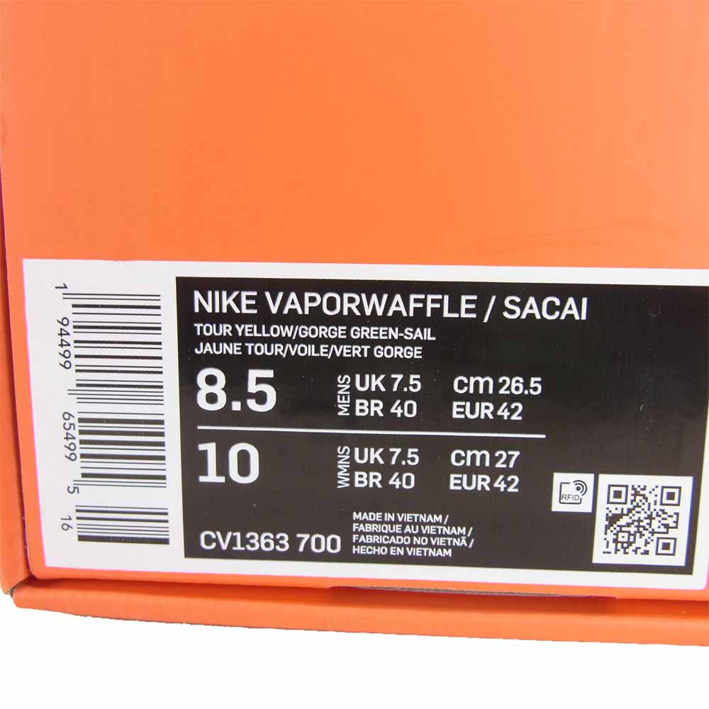 NIKE ナイキ CV1363-700  sacai サカイ VAPOR WAFFLE ヴェイパー ワッフル マルチカラー系 26.5cm【新古品】【未使用】【中古】