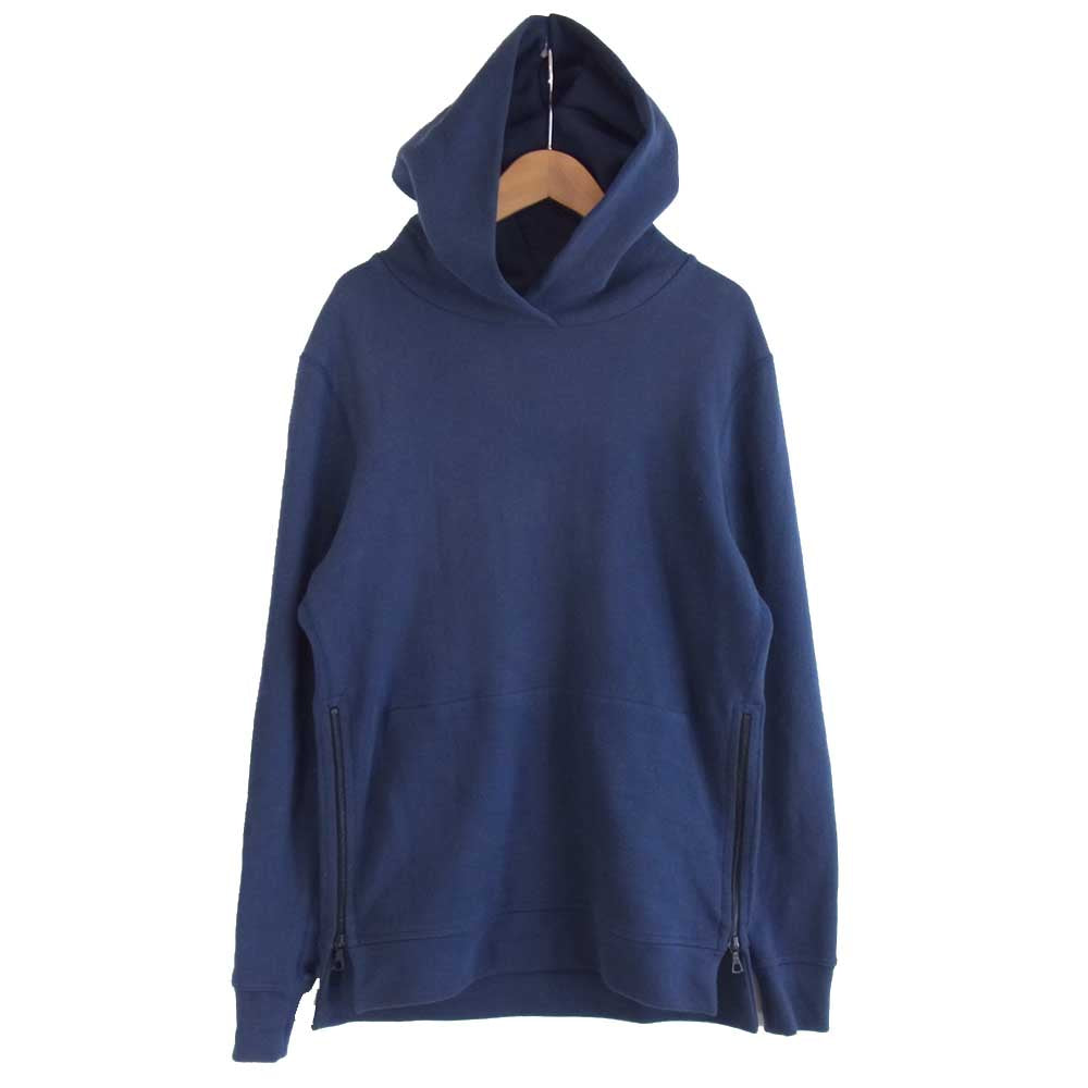 ジョンエリオット サイドジップ プルオーバー パーカー ネイビー系 1【美品】【中古】