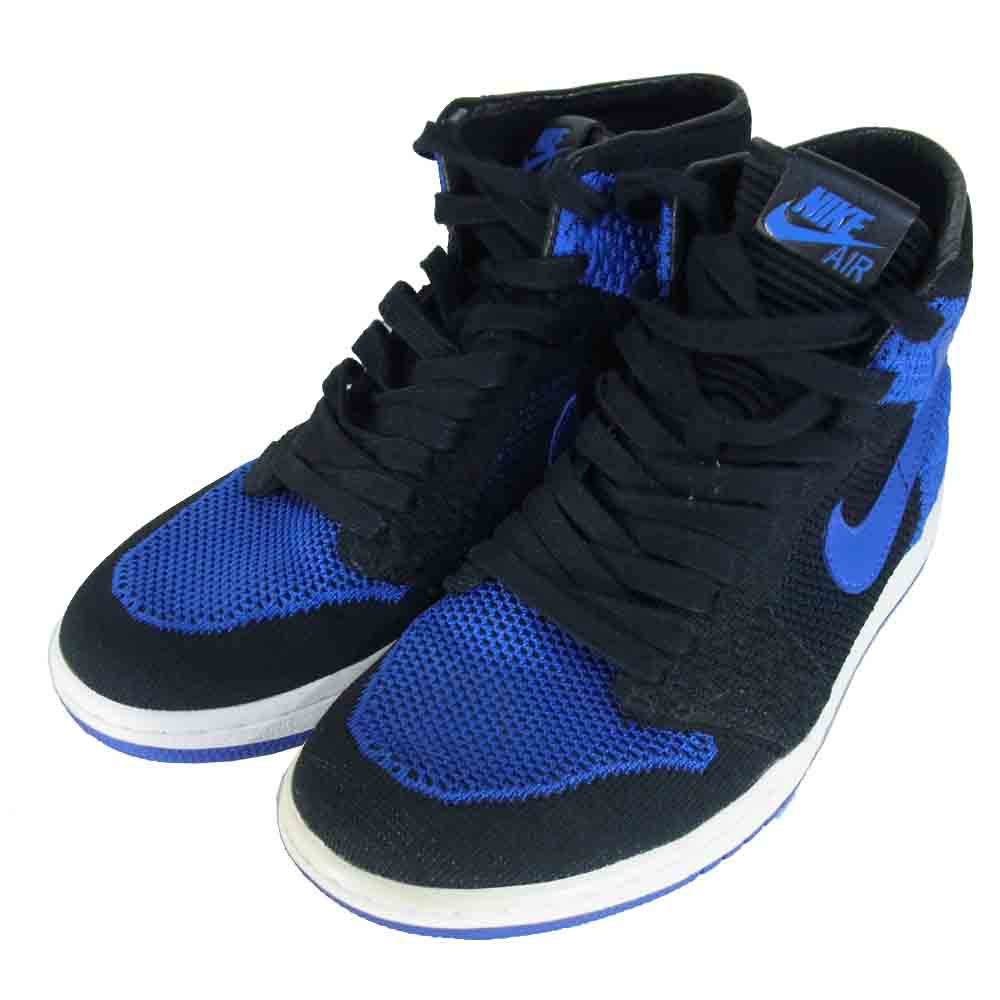 NIKE ナイキ 919704－006 AIR JORDAN 1 RETRO HI FLYKNIT エア ジョーダン 1 フライニット ブルー×ブラック系 US7【中古】