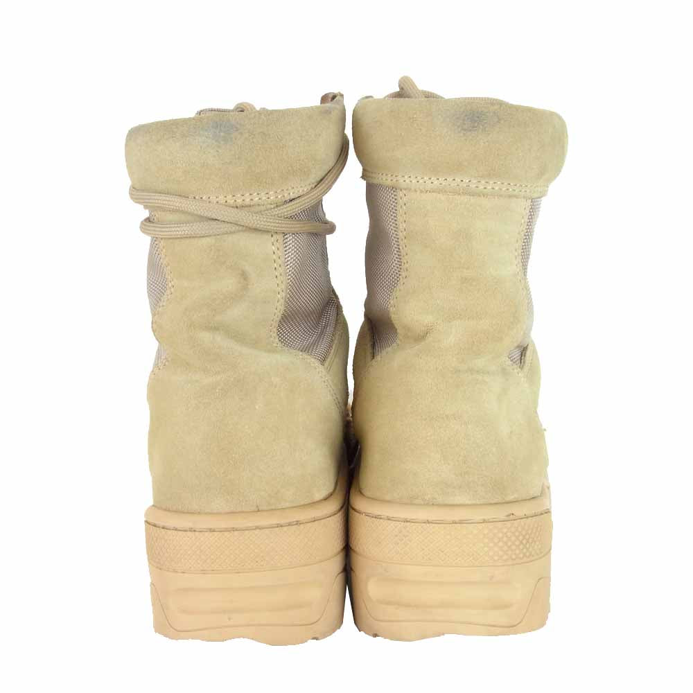 イージー KM3605  SEASON4 NYLON AND THICK SUEDE COMBAT BOOT レースアップ スエード コンバットブーツ ベージュ系 40【美品】【中古】