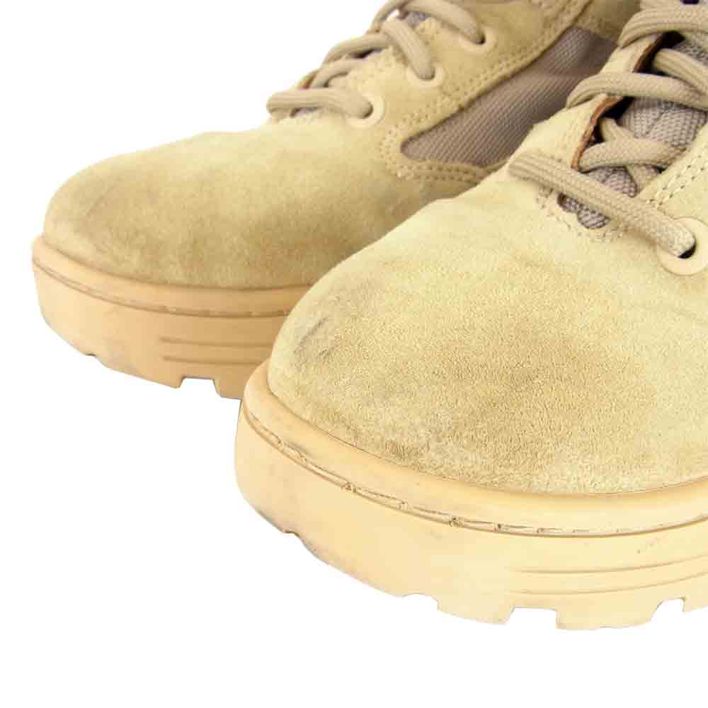 イージー KM3605  SEASON4 NYLON AND THICK SUEDE COMBAT BOOT レースアップ スエード コンバットブーツ ベージュ系 40【美品】【中古】