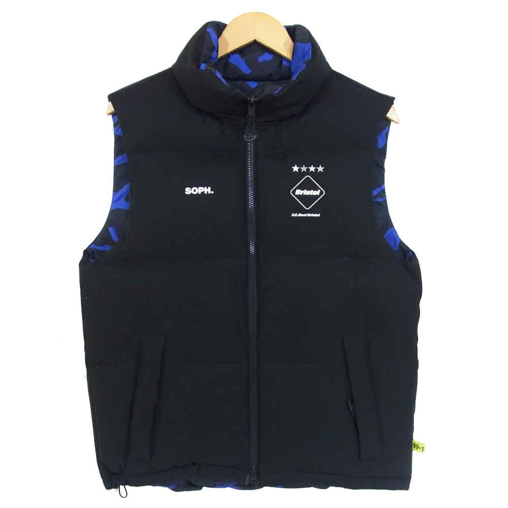 F.C.R.B. エフシーアールビー FCRB-189047 REVERSIBLE DOWN VEST リバーシブル ダウンベスト ブラック系 S【中古】