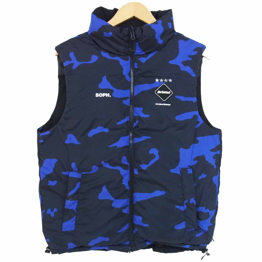 F.C.R.B. エフシーアールビー FCRB-189047 REVERSIBLE DOWN VEST リバーシブル ダウンベスト ブラック系 S【中古】