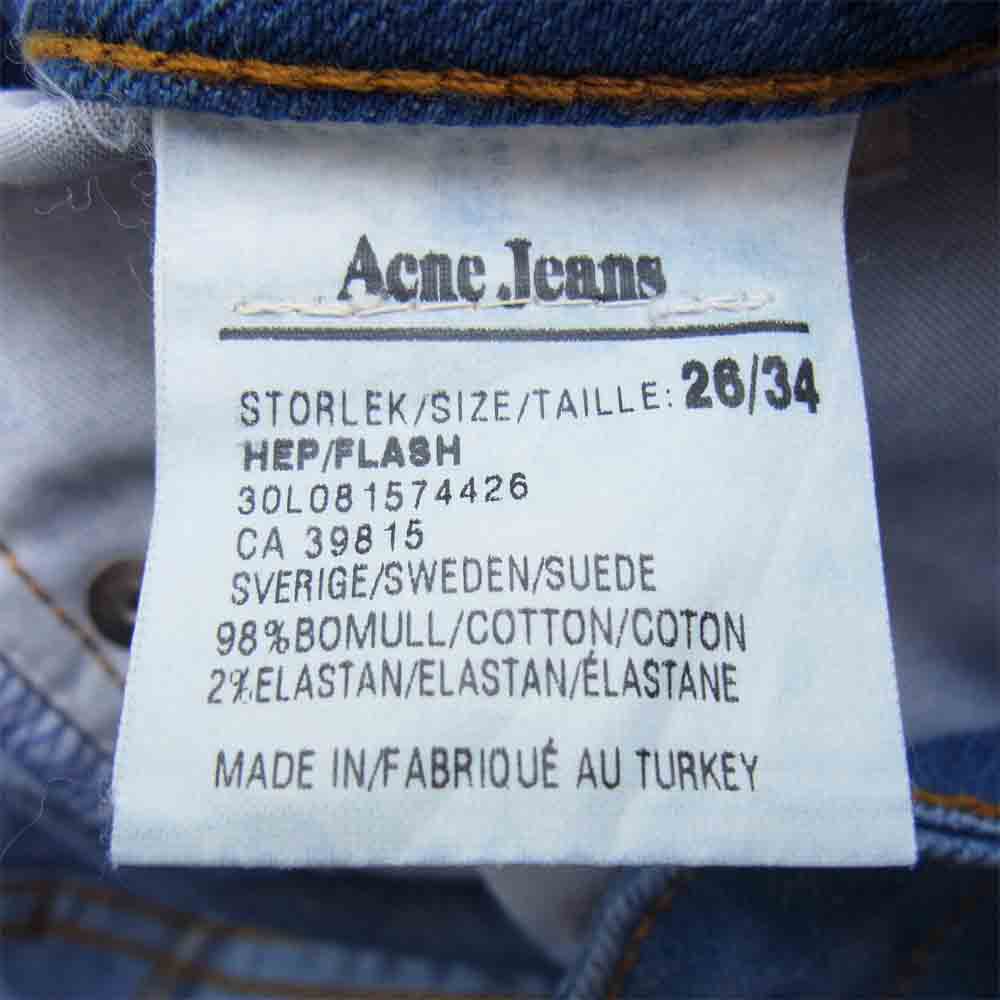 ACNE STUDIOS アクネストゥディオズ HEP ジーンズ  インディゴブルー系 26【中古】