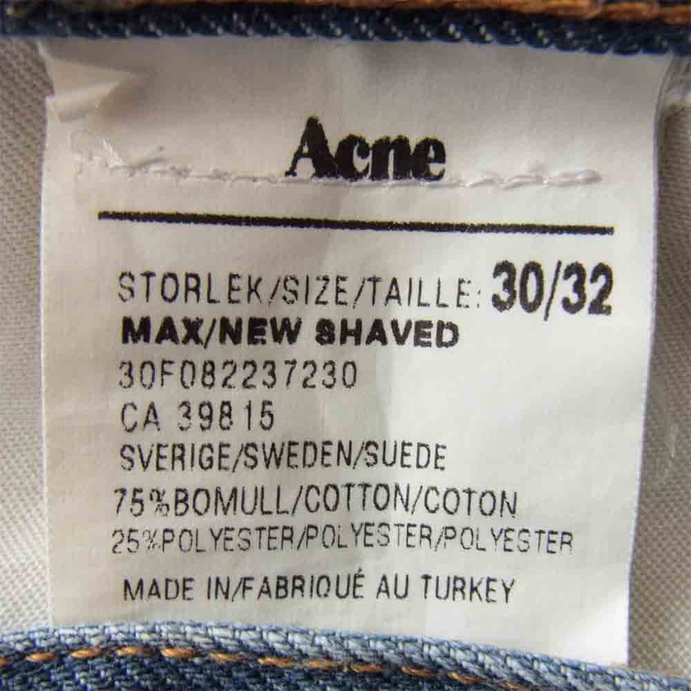 ACNE STUDIOS アクネストゥディオズ MAX スキニー ジーンズ インディゴブルー系 30【中古】