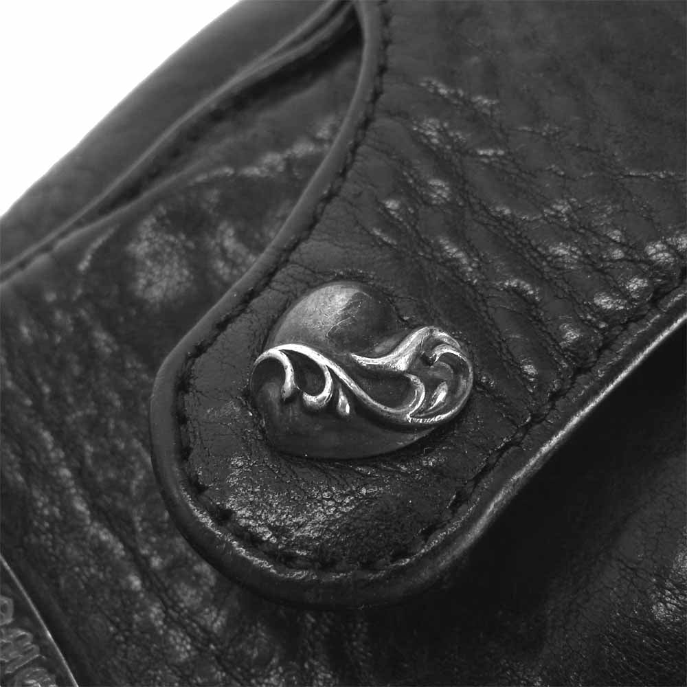 CHROME HEARTS クロムハーツ（原本無） ハートボタン シガレット ケース ブラック系【中古】