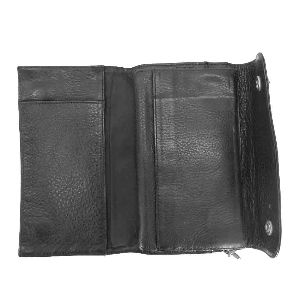 CHROME HEARTS クロムハーツ（原本無） WAVE ウェーブ クロスボール ボタン ウォレット ブラック系【中古】