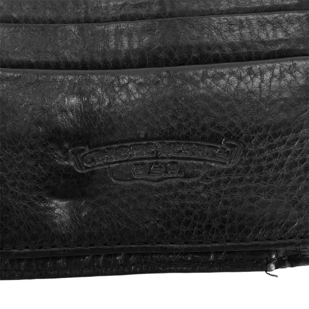 CHROME HEARTS クロムハーツ（原本無） WAVE ウェーブ クロスボール ボタン ウォレット ブラック系【中古】