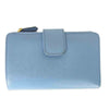 PRADA プラダ 1ML225 サフィアーノ SAFFIANO レザー 2つ折り 財布 ライトブルー系【中古】