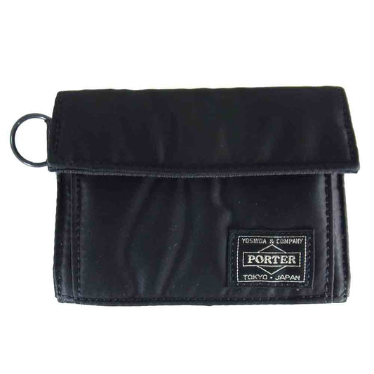 PORTER ポーター 622-68167 未使用品 TANKER WALLET タンカー 二つ折り ナイロン ウォレット ブラック系【極上美品】【中古】