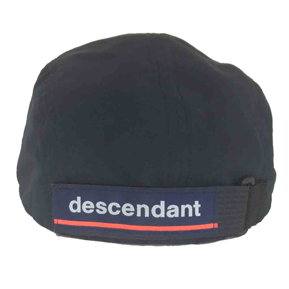 DESCENDANT ディセンダント ロゴ刺繍 ナイロン フラットキャップ ブラック系【中古】