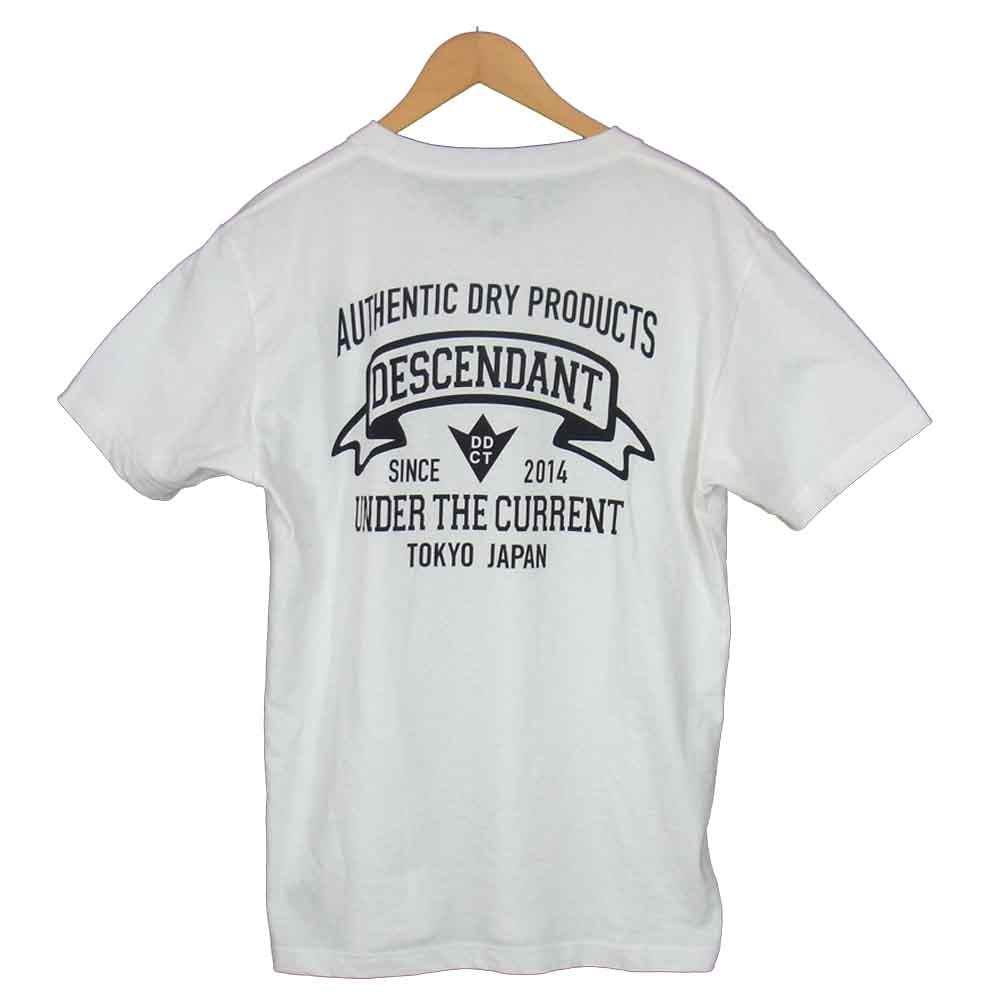 DESCENDANT ディセンダント 202ATDS-CSM02 AUTHENTIC DESIGN SS オーセンティックデザイン 半袖 Tシャツ ホワイト系 2【美品】【中古】