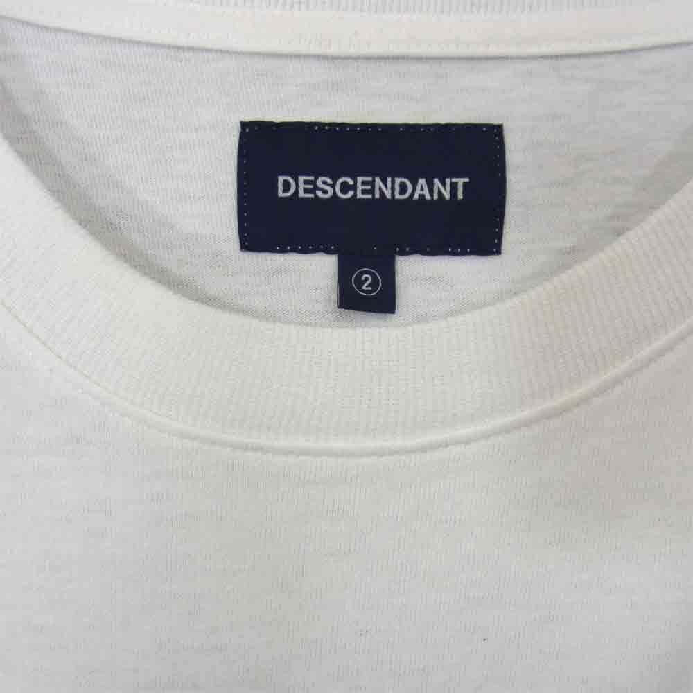 DESCENDANT ディセンダント 202ATDS-CSM02 AUTHENTIC DESIGN SS オーセンティックデザイン 半袖 Tシャツ ホワイト系 2【美品】【中古】