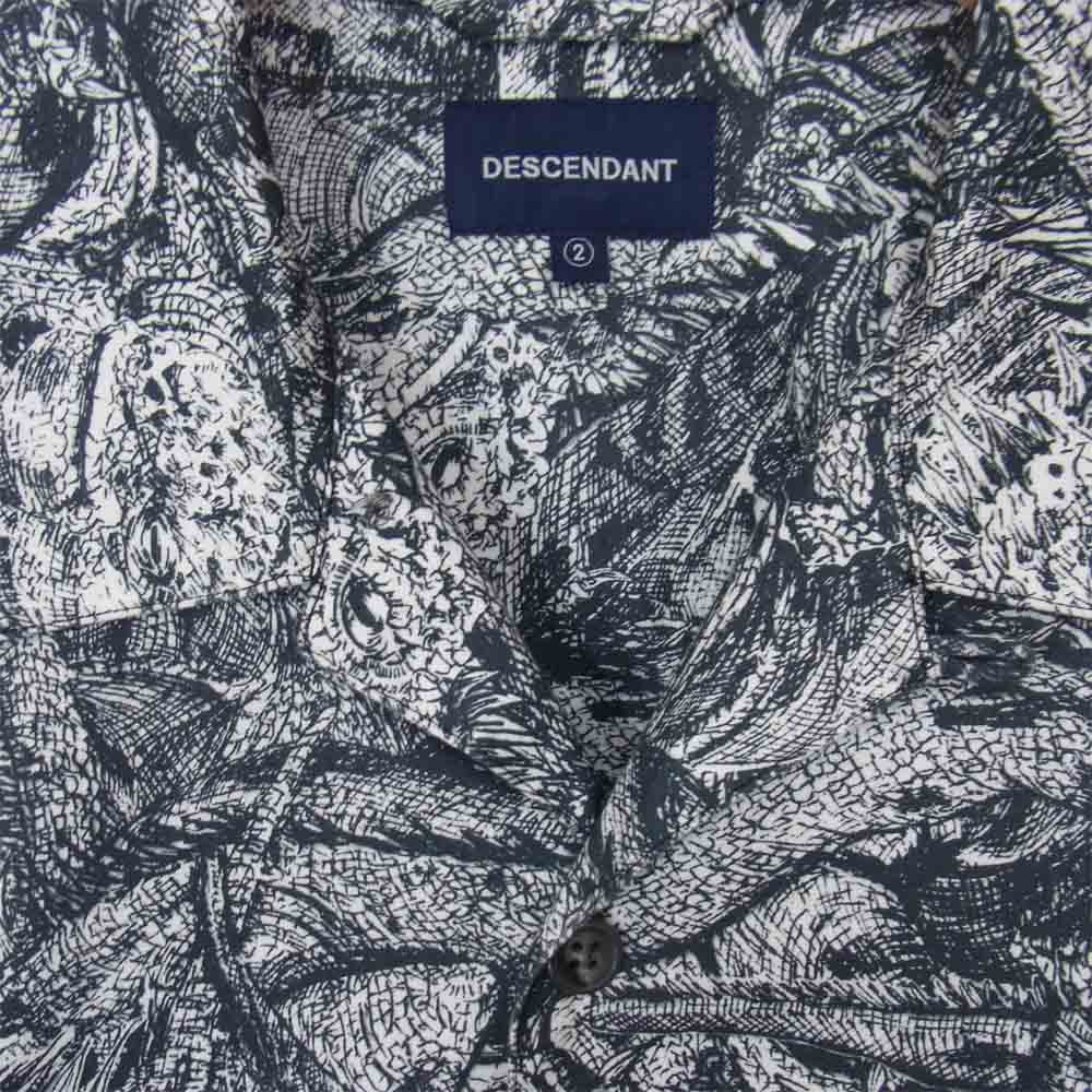 DESCENDANT ディセンダント 20SS 201TQDS-SHM04 TEXTILE SS SHIRT テキスタイル 半袖 シャツ ホワイト系 2【美品】【中古】