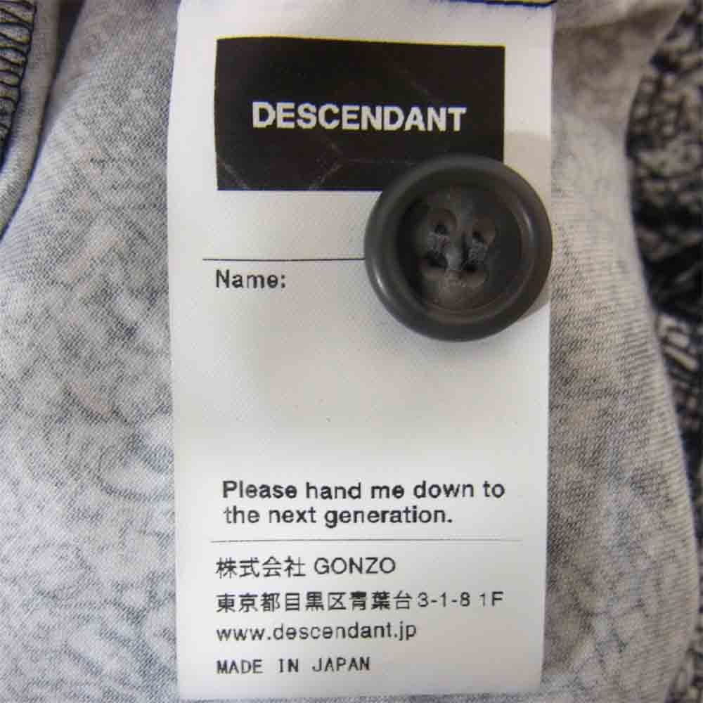 DESCENDANT ディセンダント 20SS 201TQDS-SHM04 TEXTILE SS SHIRT テキスタイル 半袖 シャツ ホワイト系 2【美品】【中古】