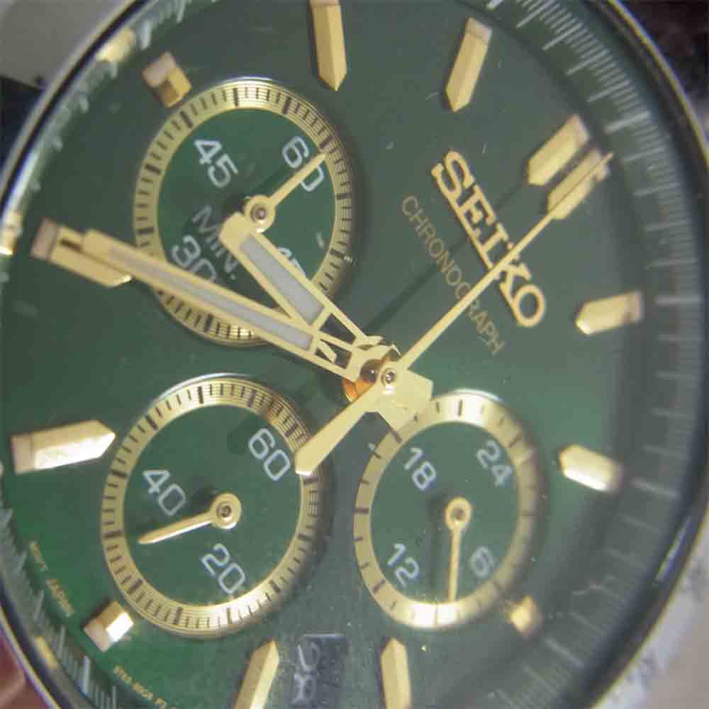 SEIKO セイコー SBTR017 SPIRIT スピリット クロノグラフ グリーン系【中古】