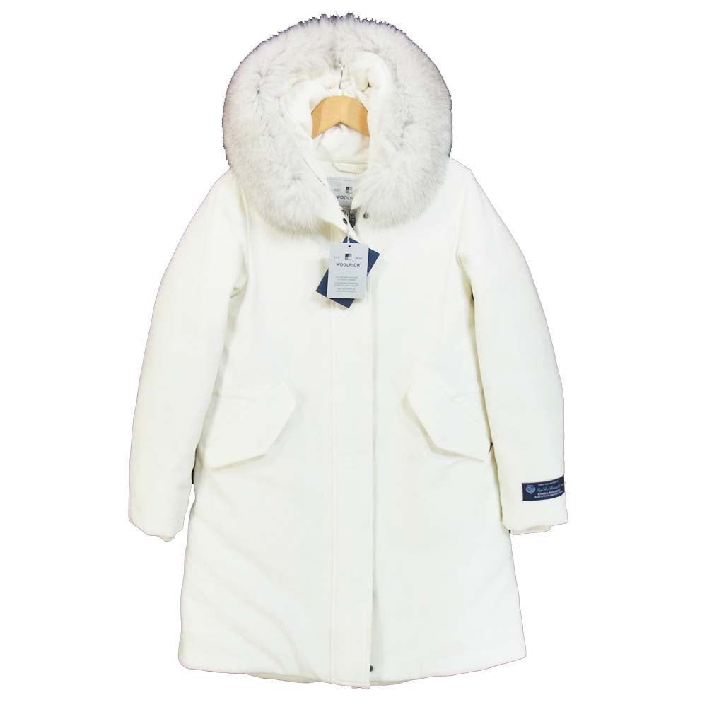 WOOLRICH ウールリッチ WWOU0281 CARNATION PARKA フード ロング ダウン コート ホワイト系 S【新古品】【未使用】【中古】