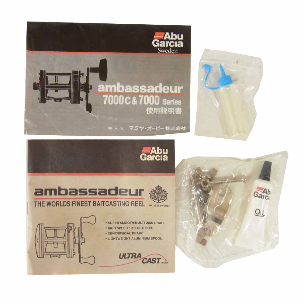 アブガルシア ambassadeur6000 アンバサダー ベイトリール 釣り道具 フィッシング レッド系【中古】