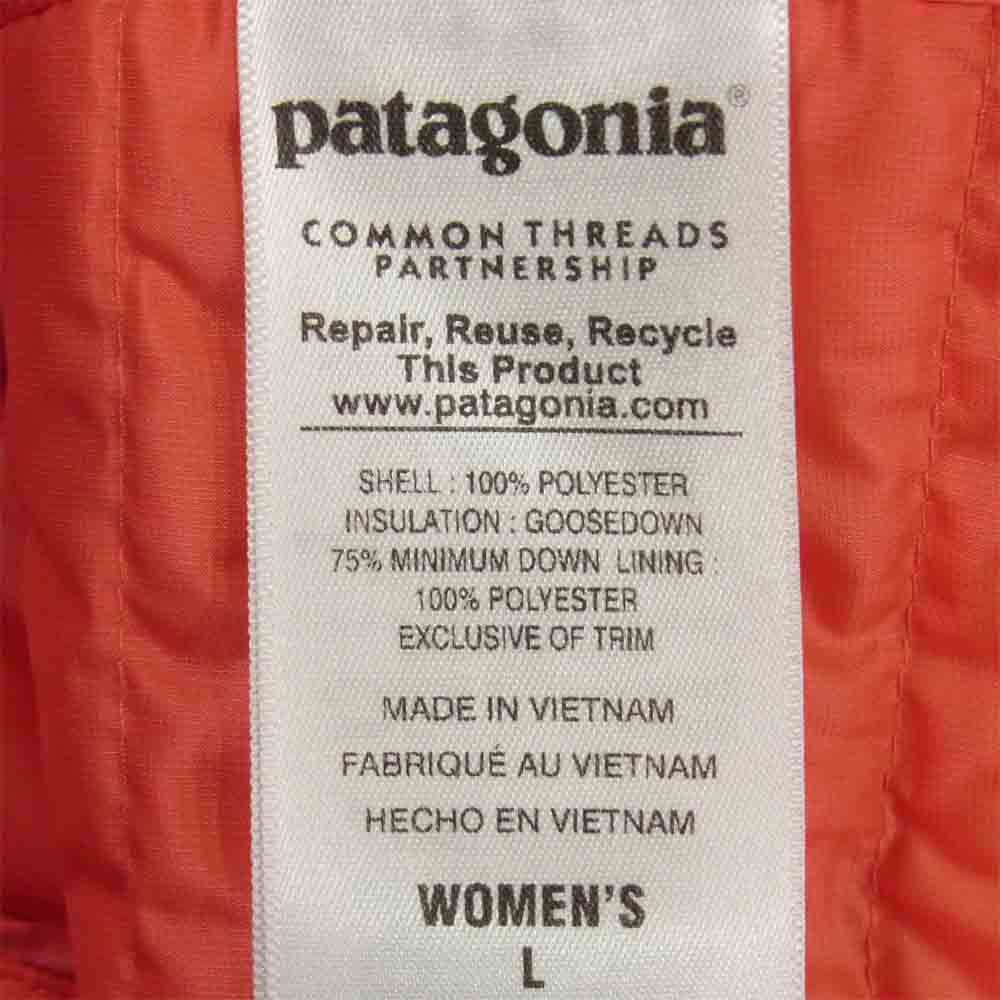 patagonia パタゴニア STY84750 レディース ダウン シャツ ジャケット ベトナム製 ピンク系 L【美品】【中古】