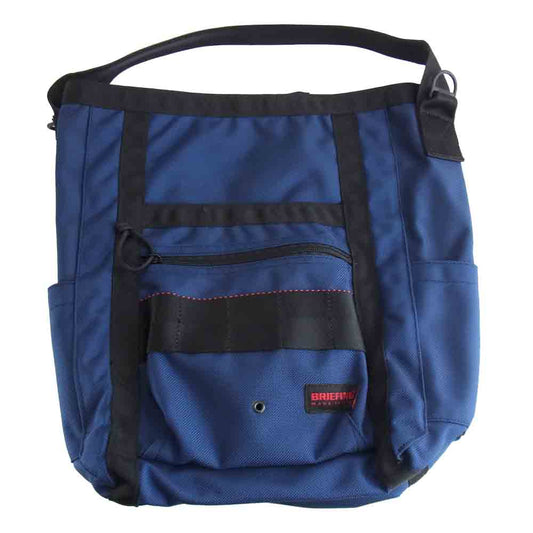 BRIEFING ブリーフィング BRF240219 BUCKET バケット トート バッグ ネイビー系【極上美品】【中古】