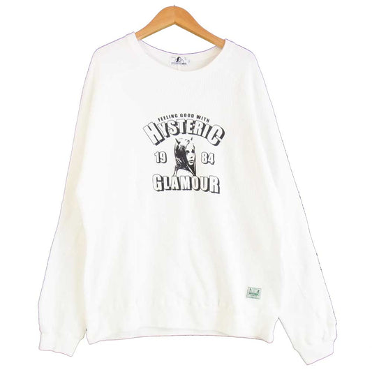 HYSTERIC GLAMOUR ヒステリックグラマー 02193CS05 ガールプリント サール カットソー ホワイト系 L【中古】