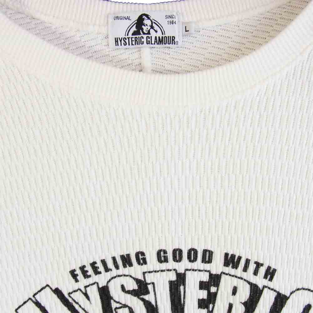 HYSTERIC GLAMOUR ヒステリックグラマー 02193CS05 ガールプリント サール カットソー ホワイト系 L【中古】
