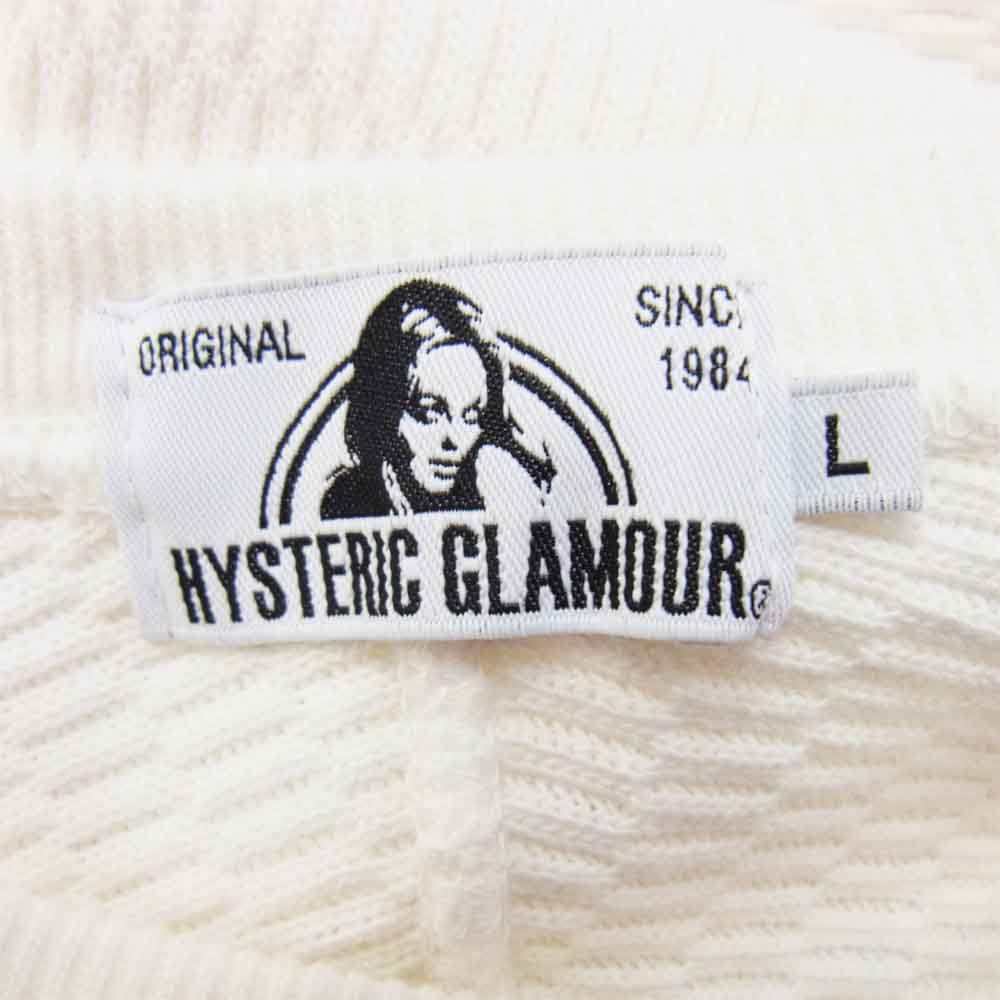 HYSTERIC GLAMOUR ヒステリックグラマー 02193CS05 ガールプリント サール カットソー ホワイト系 L【中古】