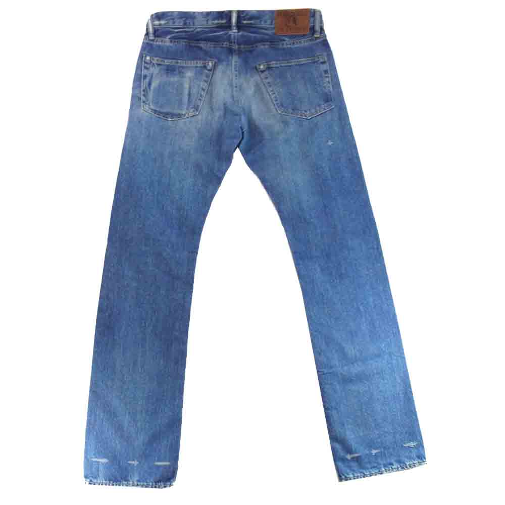 HYSTERIC GLAMOUR ヒステリックグラマー 022AP14 小窓加工 スタッズ ダメージ デニム パンツ インディゴブルー系 30【中古】