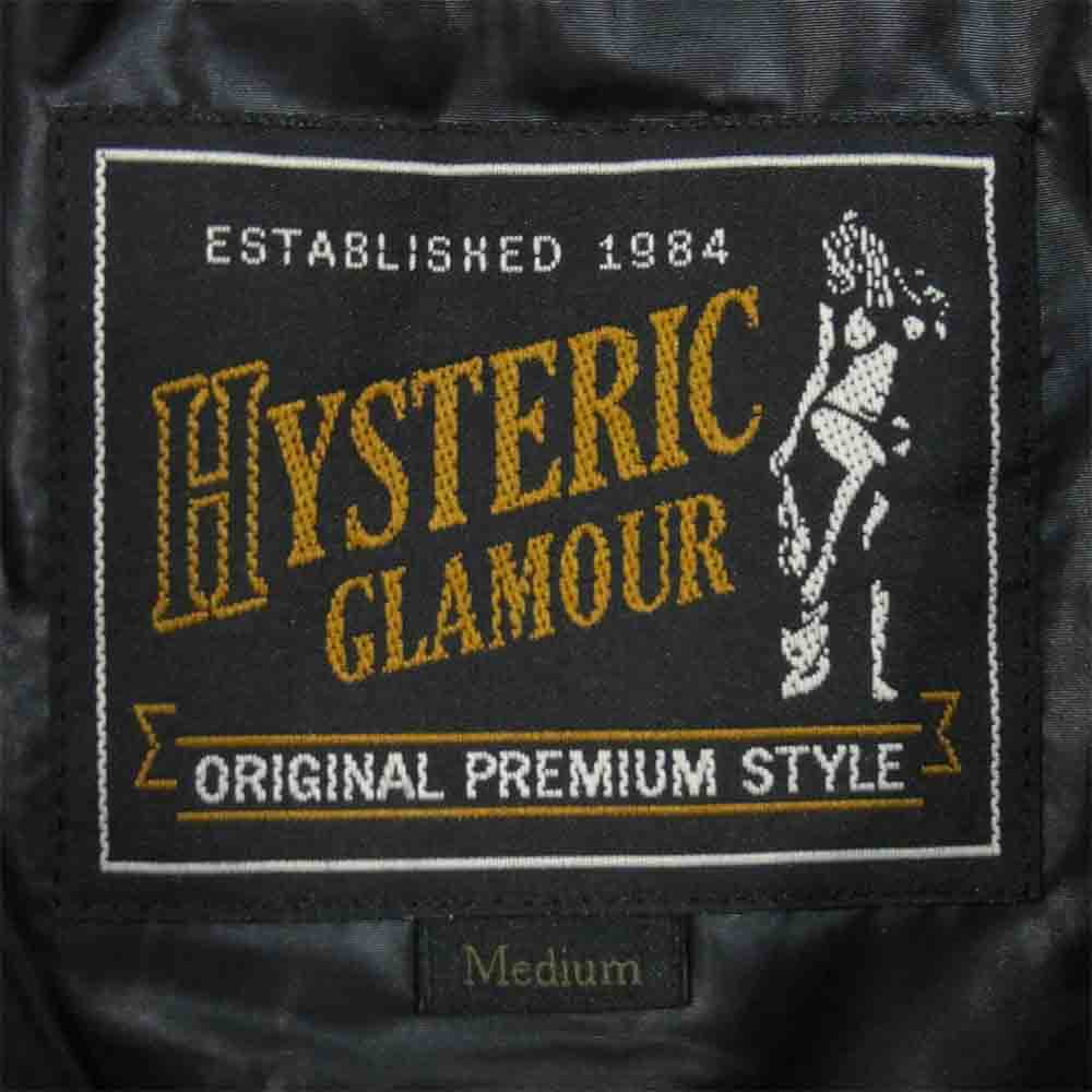 HYSTERIC GLAMOUR ヒステリックグラマー 02173AB06396 プリマロフト 腕刺繍 ダウンジャケット ダークネイビー系 M【新古品】【未使用】【中古】