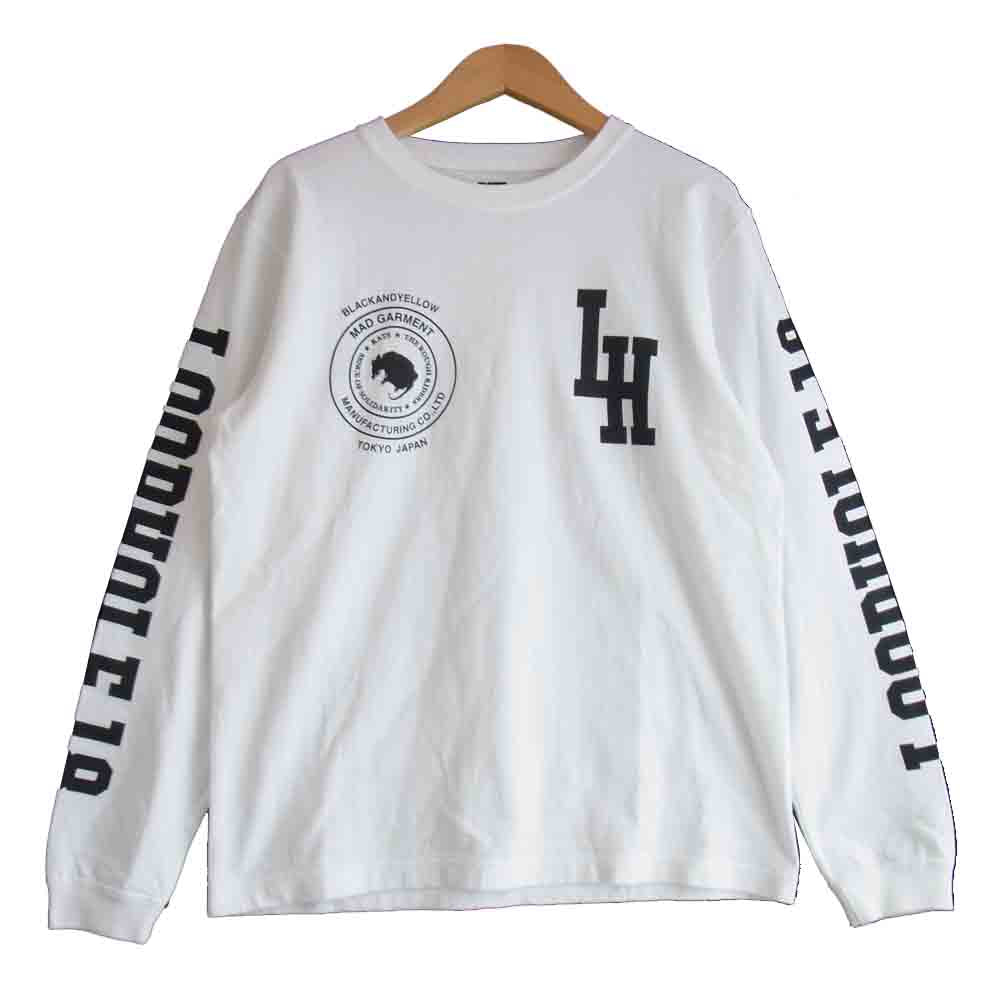RATS ラッツ 19SS ループホール LOOPHOLE 18th LS TEE プリント 長袖 Tシャツ ホワイト系 S【中古】