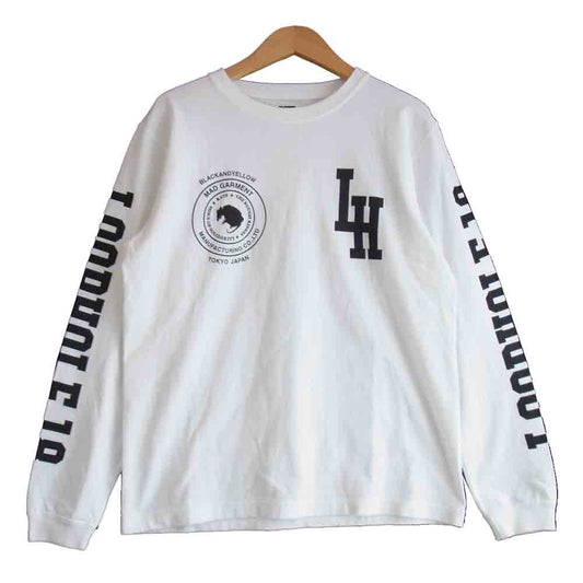 RATS ラッツ 19SS ループホール LOOPHOLE 18th LS TEE プリント 長袖 Tシャツ ホワイト系 S【中古】