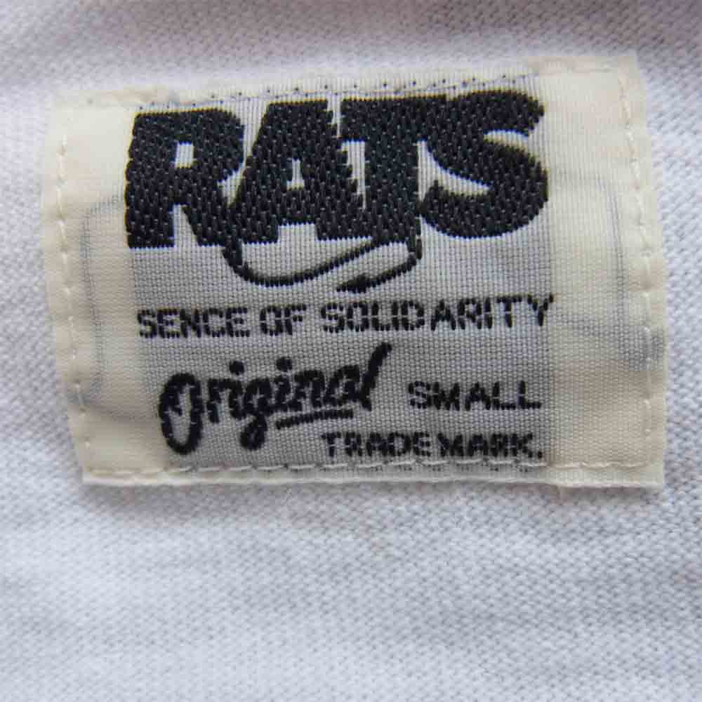 RATS ラッツ 19SS ループホール LOOPHOLE 18th LS TEE プリント 長袖 Tシャツ ホワイト系 S【中古】