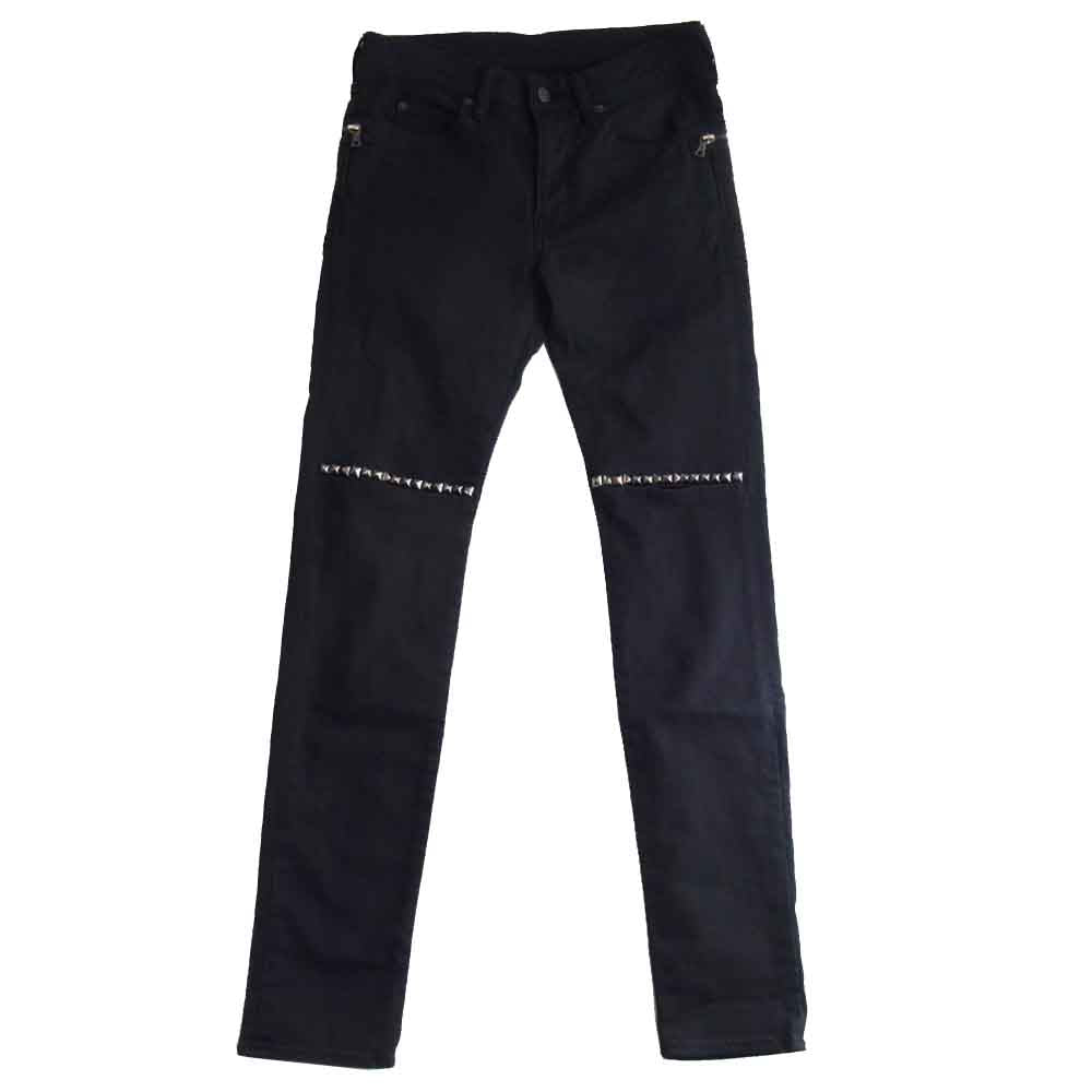 HYSTERIC GLAMOUR ヒステリックグラマー 06173AP05 Thee Hysteric XXX スタッズ チノ スリム パンツ ブラック系 28【美品】【中古】