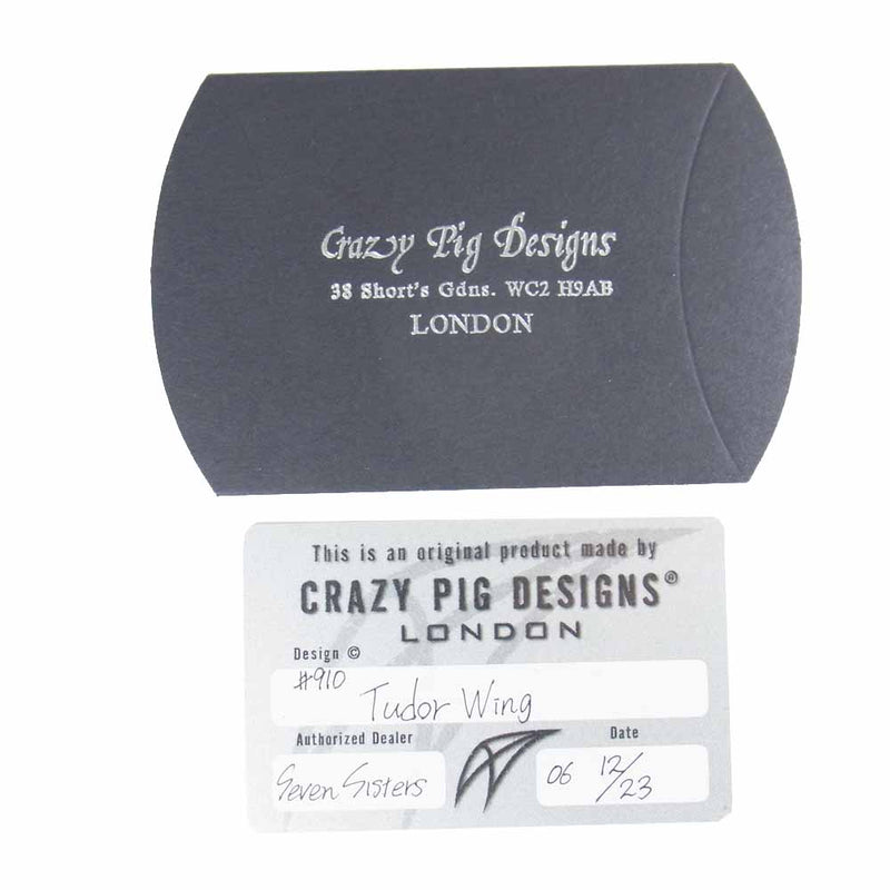 CRAZY PIG クレイジーピッグ ギャランティカード付属 Tudor Wing チューダー ウイング シルバー系【中古】