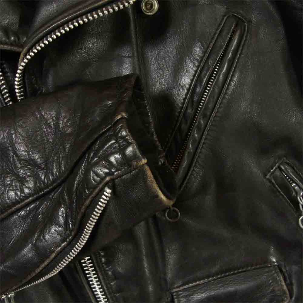 schott ショット 7203 PERFECTO レザー ダブルライダース ジャケット 牛革 アメリカ製 ブラック系 40【中古】