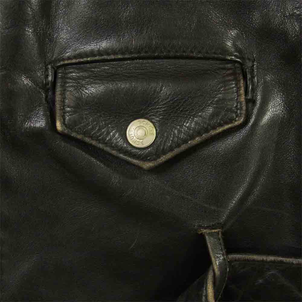 schott ショット 7203 PERFECTO レザー ダブルライダース ジャケット 牛革 アメリカ製 ブラック系 40【中古】