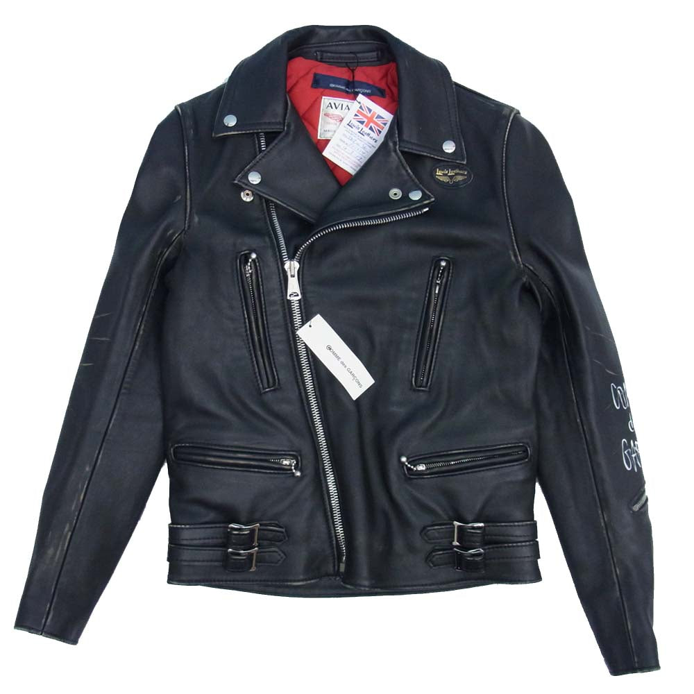 Lewis Leathers ルイスレザー KZ-J001-051-1-3 COMME DES GARCONS ギャルソン ルイスレザー 391T ライトニング タイトフィット ブラック系 36【新古品】【未使用】【中古】