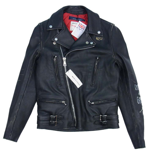 Lewis Leathers ルイスレザー KZ-J001-051-1-3 COMME DES GARCONS ギャルソン ルイスレザー 391T ライトニング タイトフィット ブラック系 36【新古品】【未使用】【中古】