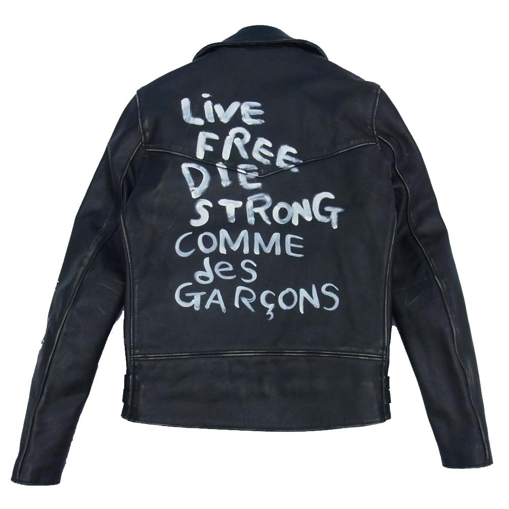 Lewis Leathers ルイスレザー KZ-J001-051-1-3 COMME DES GARCONS ギャルソン ルイスレザー 391T ライトニング タイトフィット ブラック系 36【新古品】【未使用】【中古】