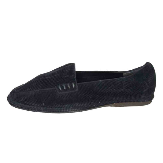 Yohji Yamamoto ヨウジヤマモト 観賞用 POUR HOMME プールオム 80s 丸ロゴ コーデュロイ ローファー  ブラック系 26.5cm程度【中古】