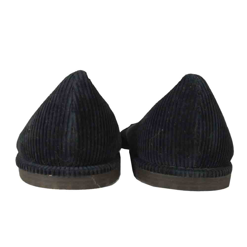Yohji Yamamoto ヨウジヤマモト 観賞用 POUR HOMME プールオム 80s 丸ロゴ コーデュロイ ローファー  ブラック系 26.5cm程度【中古】