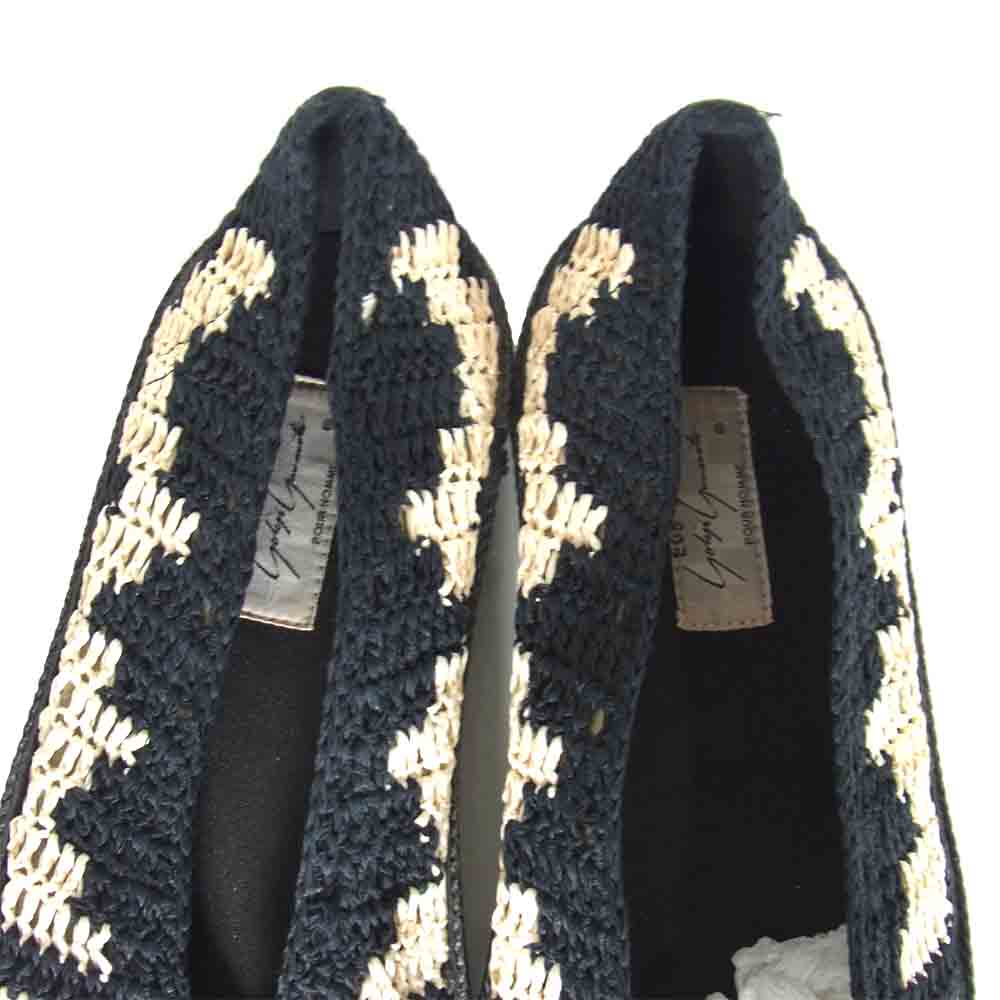 Yohji Yamamoto ヨウジヤマモト POUR HOMME プールオム 観賞用 80s 丸ロゴ メッシュ スニーカー ブラック系 27.5cm程度【中古】