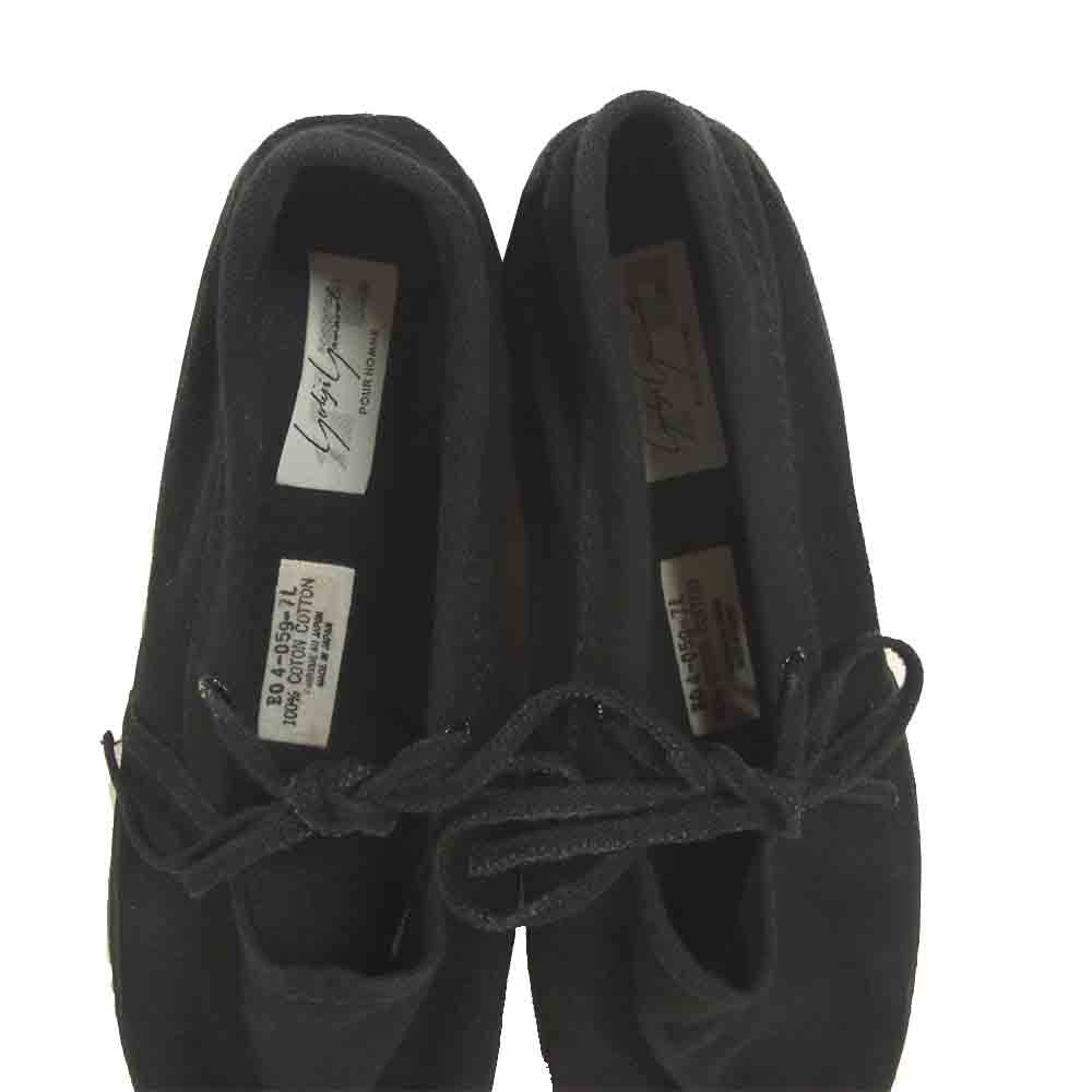 Yohji Yamamoto ヨウジヤマモト POUR HOMME プールオム 80s 丸ロゴ ローカット スニーカー ブラック系 実寸28cm程度【中古】